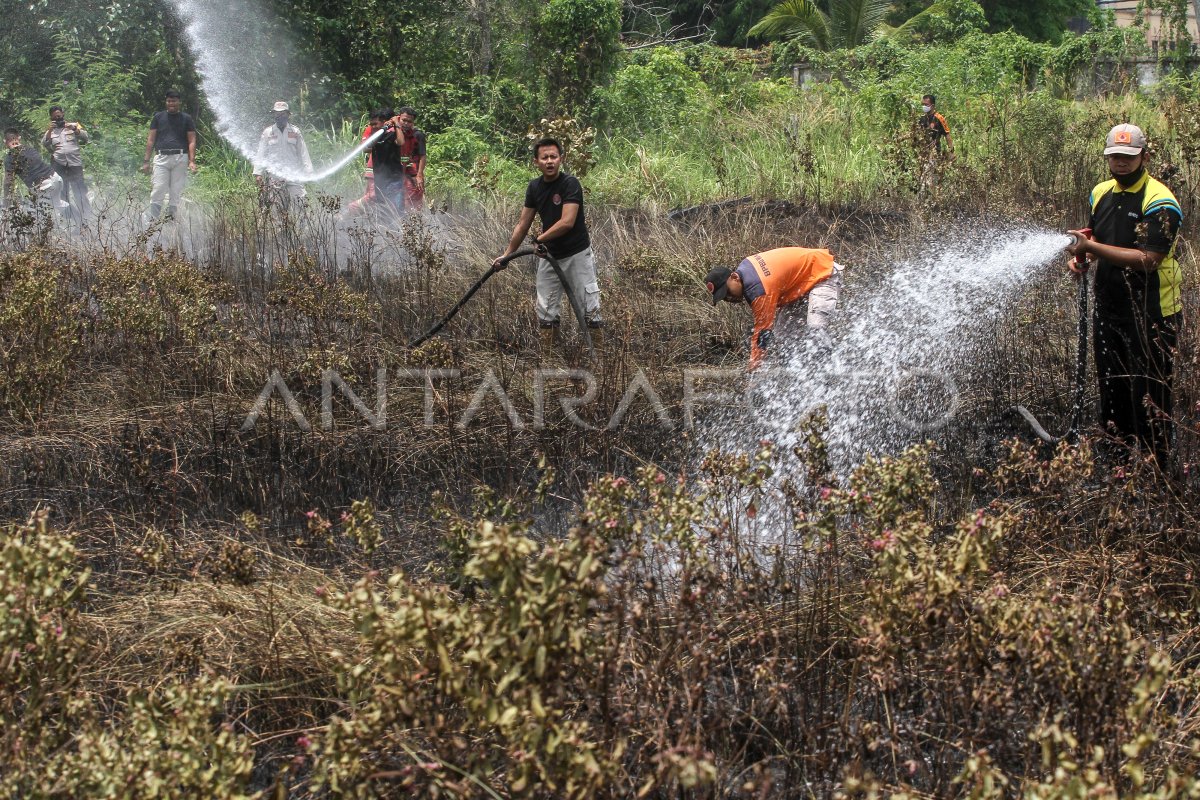 PEMADAMAN KEBAKARAN LAHAN DI PEKANBARU | ANTARA Foto