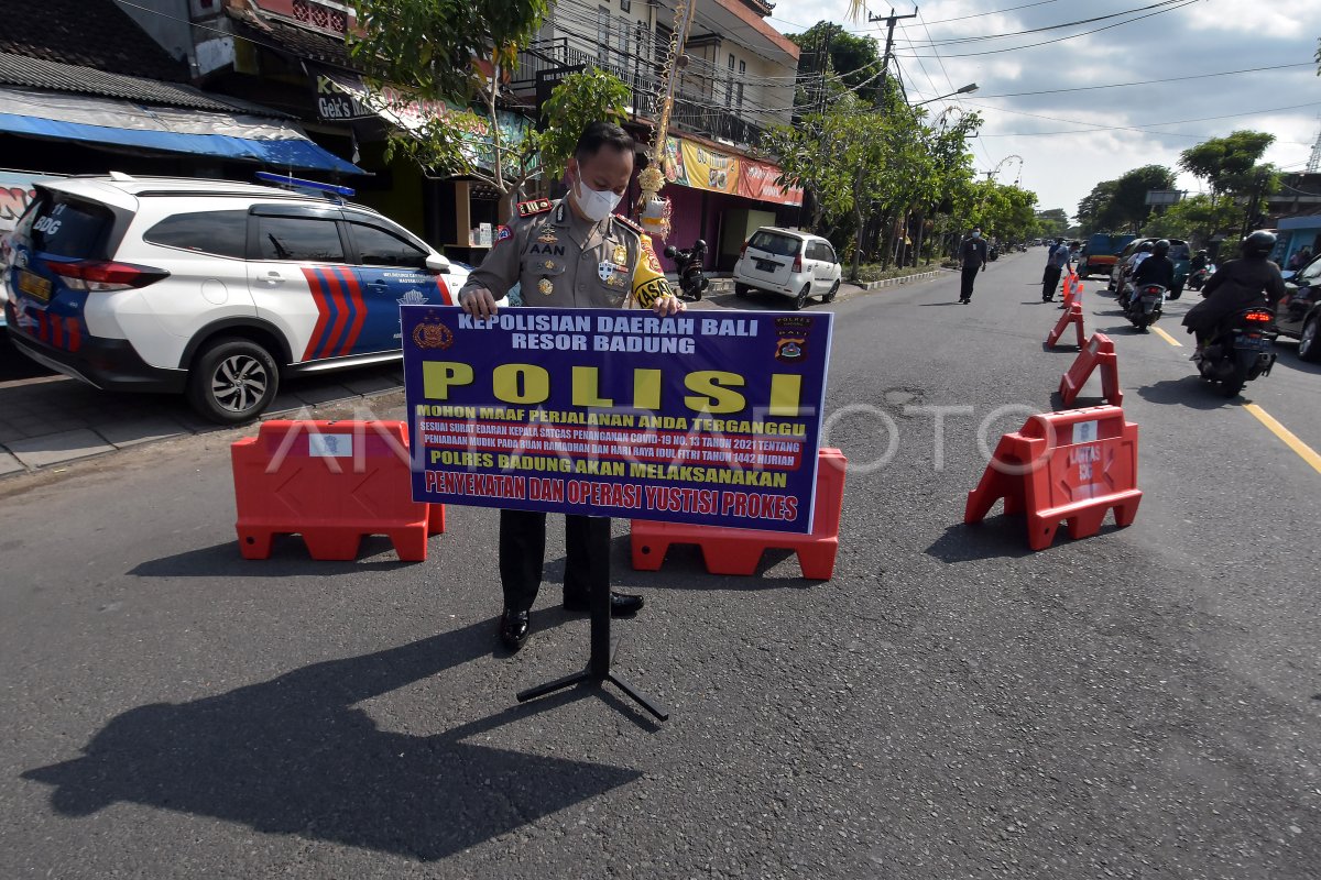 Simulasi Penyekatan Larangan Mudik Di Bali Antara Foto