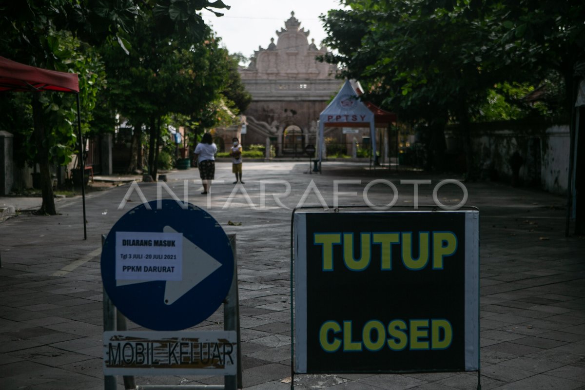 PENUTUPAN WISATA SAAT PPKM DARURAT YOGYAKARTA | ANTARA Foto