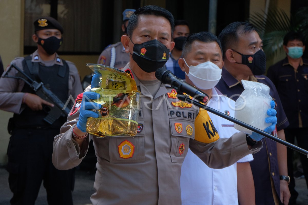 PENGUNGKAPAN KASUS NARKOTIKA DI POLDA BALI | ANTARA Foto