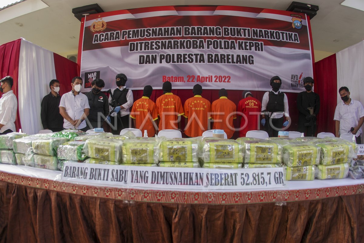 Pemusnahan Narkotika Jenis Sabu Di Polda Kepri Antara Foto