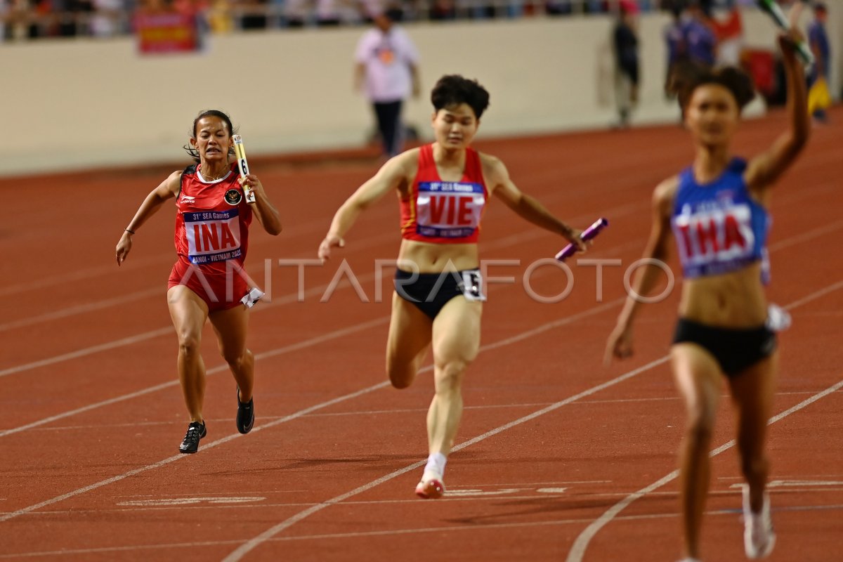 SEA GAMES 2021 : TIM ESTAFET PUTRI GAGAL RAIH MEDALI | ANTARA Foto