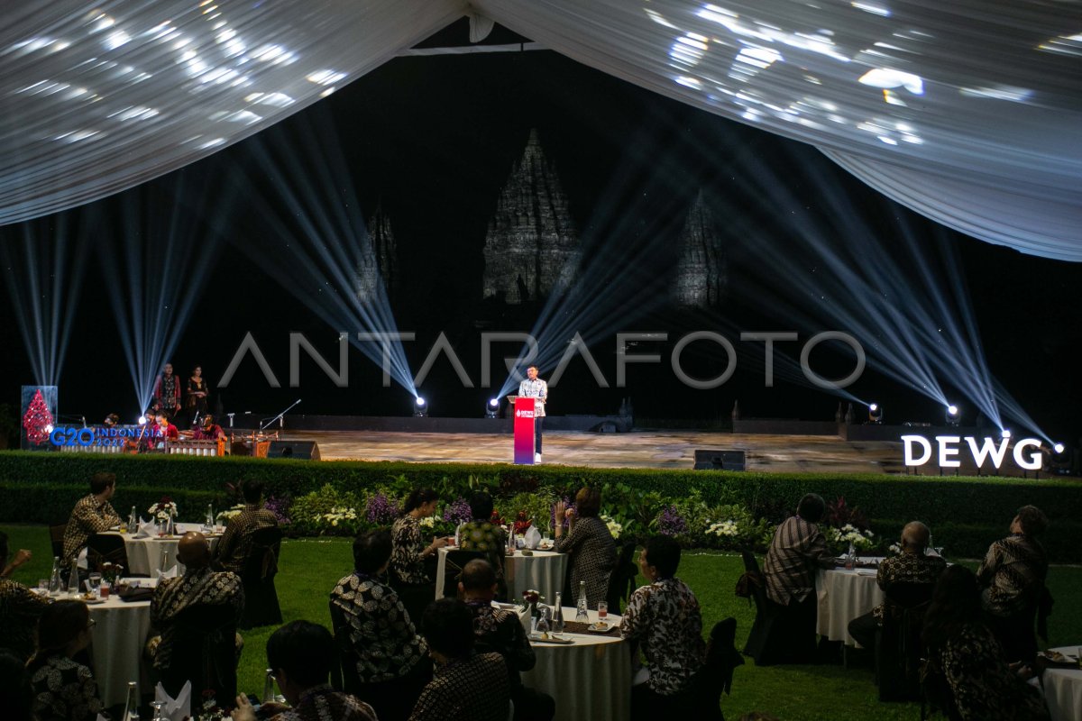 GALA DINNER PERTEMUAN DEWG G20 DI PRAMBANAN | ANTARA Foto