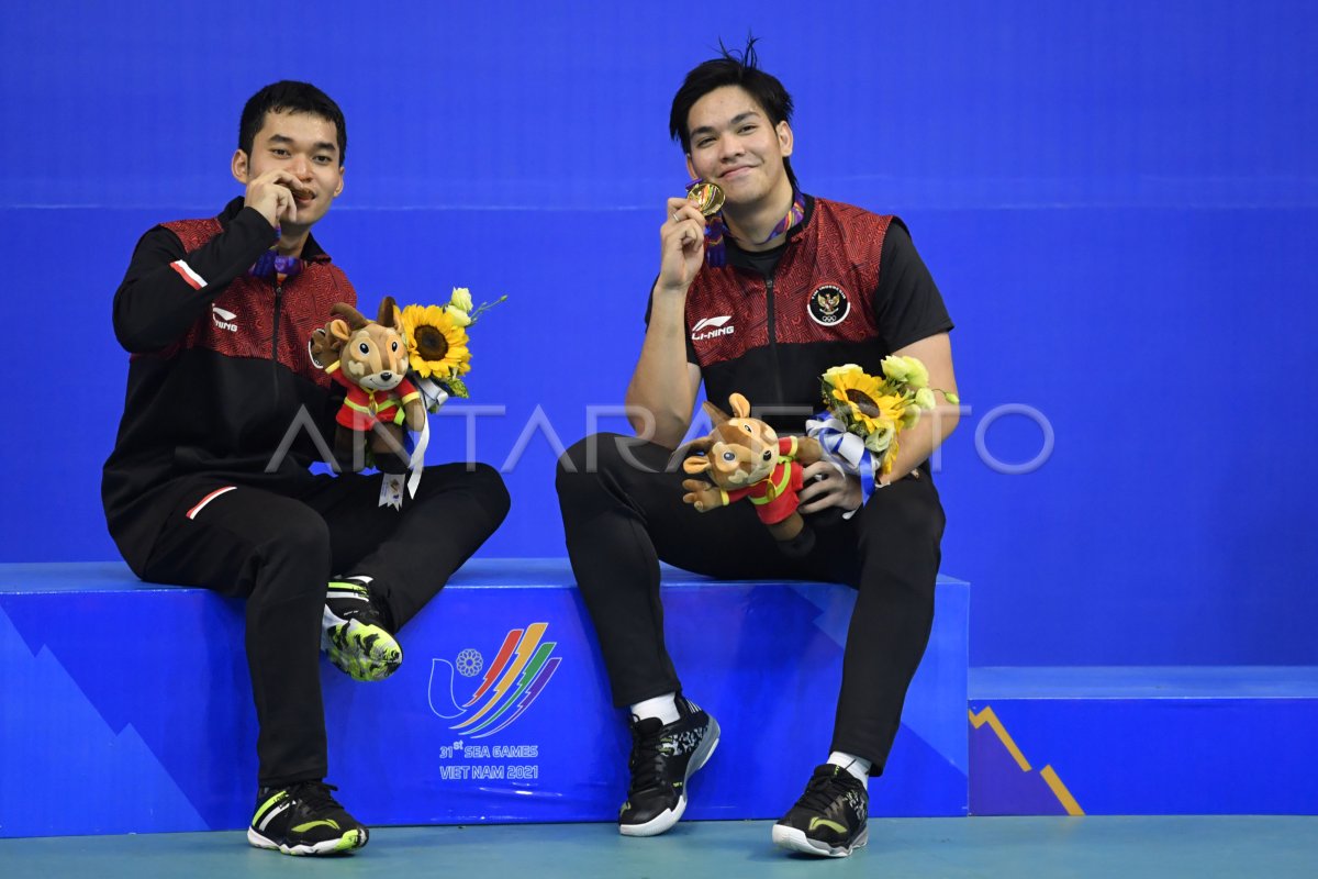 All Indonesian Final Bulu Tangkis Ganda Putra Sea Games Antara Foto