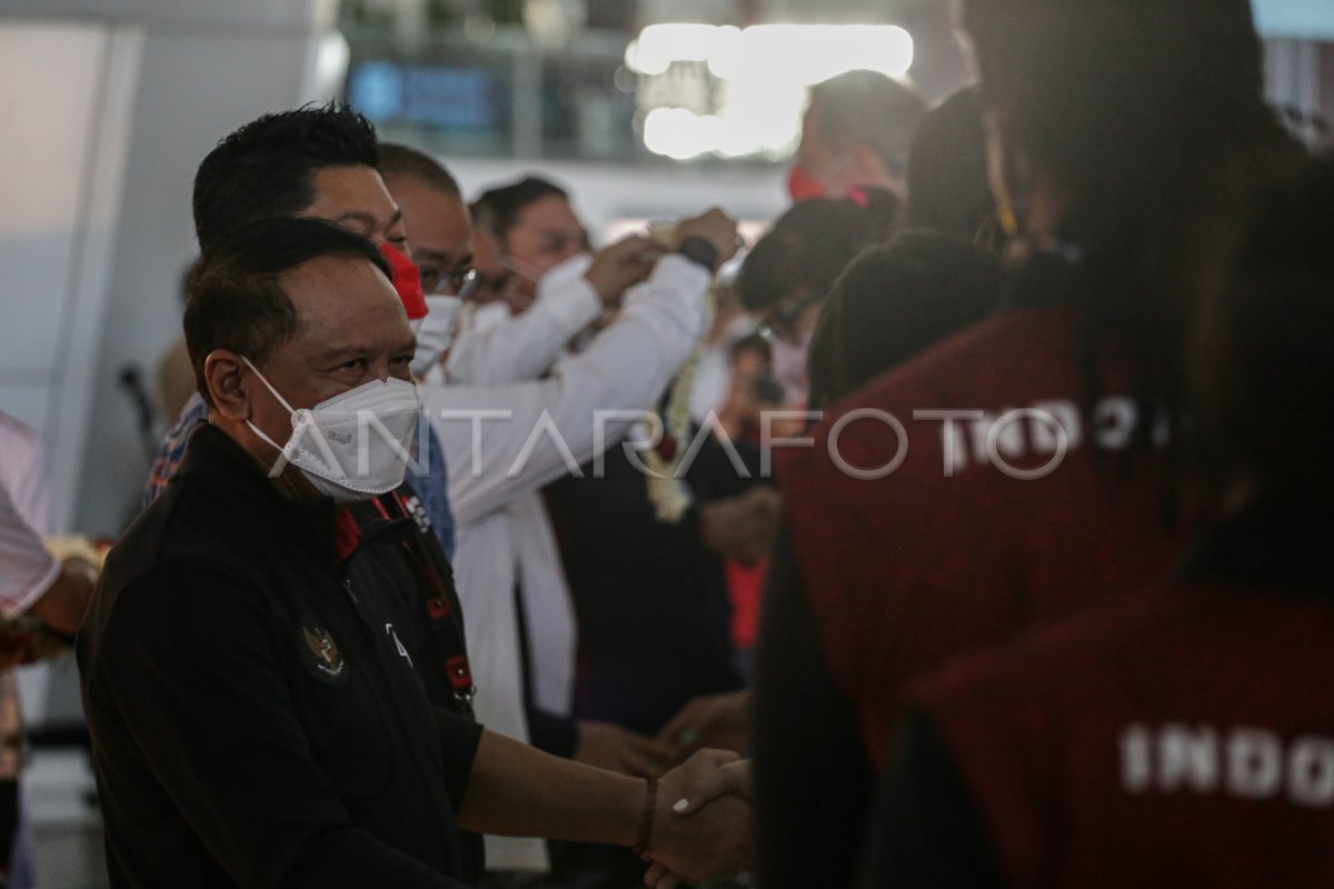 KEDATANGAN ATLET INDONESIA USAI BERLAGA DI SEA GAMES VIETNAM | ANTARA Foto