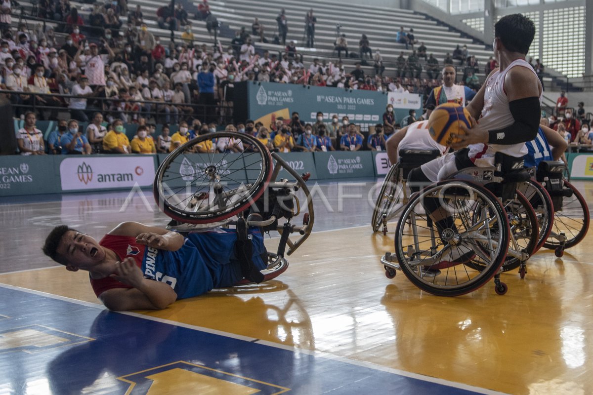 Basket Kursi Roda Indonesia Melawan Filipina Antara Foto 5777