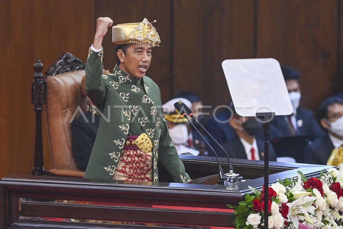 PIDATO PRESIDEN PADA SIDANG TAHUNAN MPR 2022 | ANTARA Foto