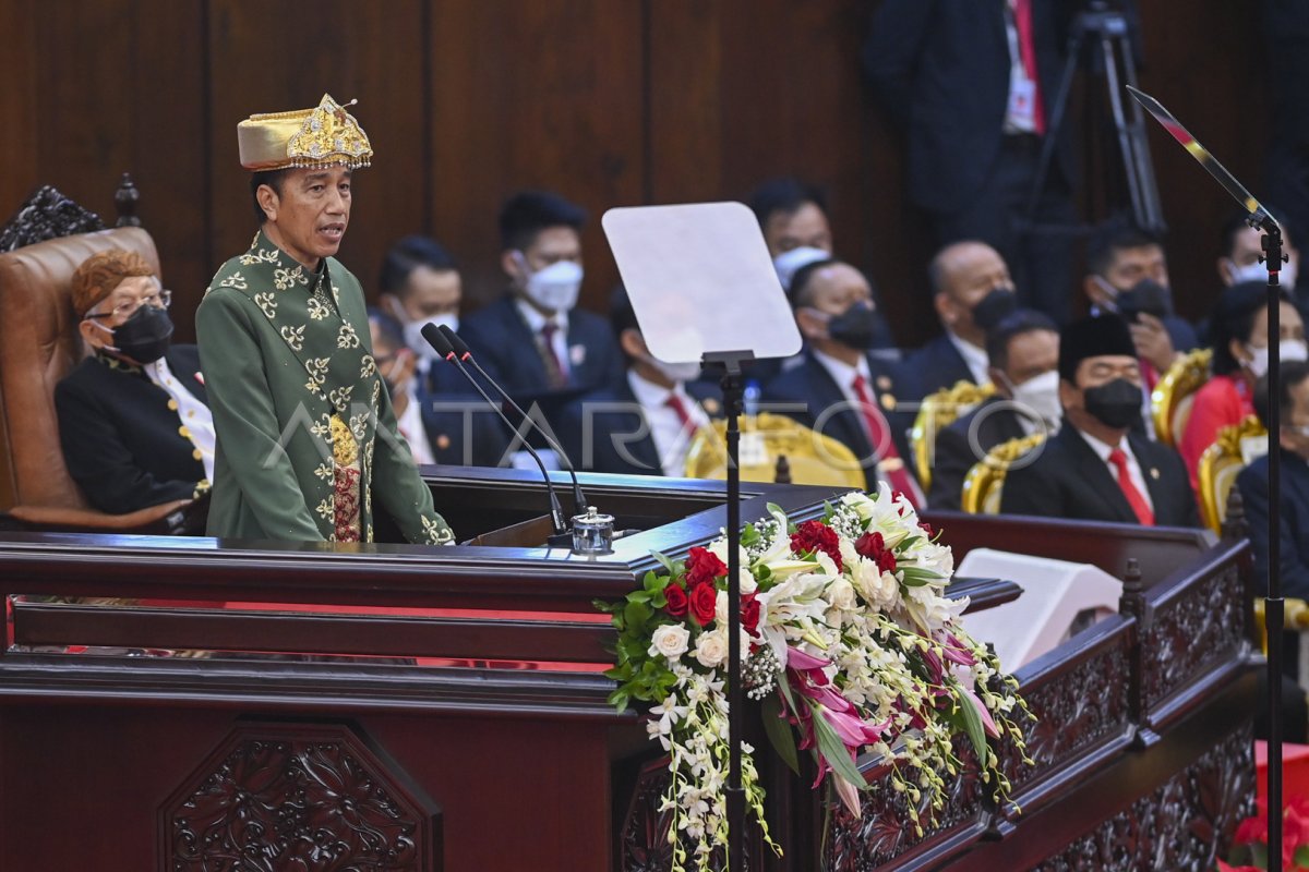 PIDATO PRESIDEN PADA SIDANG TAHUNAN MPR 2022 | ANTARA Foto