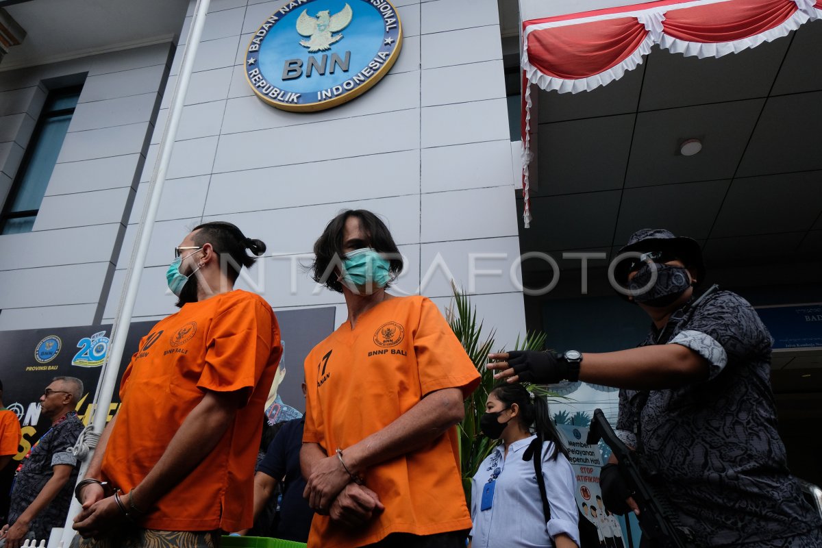 PENGUNGKAPAN KASUS NARKOTIKA WNA DI BNN PROVINSI BALI | ANTARA Foto