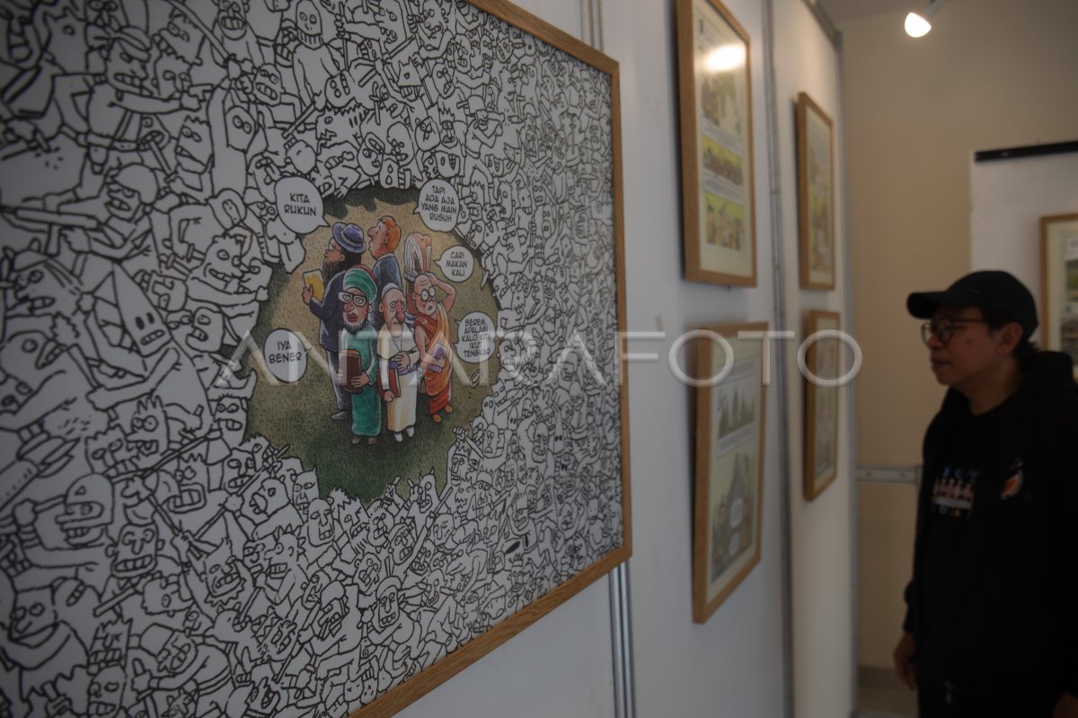 Pameran Komik Moderasi Beragama Modeart Antara Foto