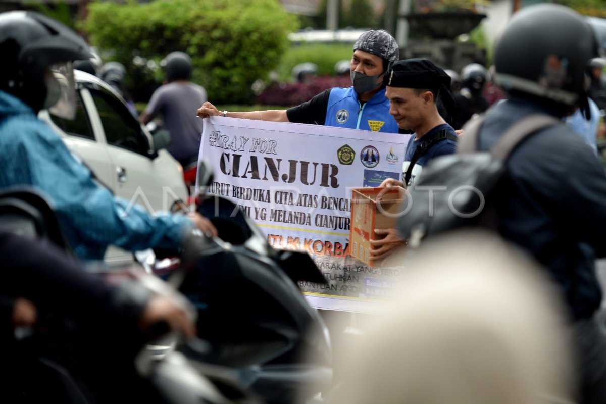 PENGGALANGAN DANA UNTUK KORBAN GEMPA CIANJUR | ANTARA Foto