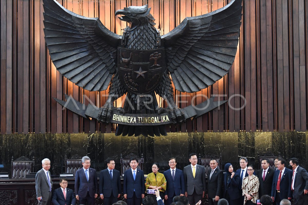 KETUA PARLEMEN KORSEL KUNJUNGI KOMPLEKS PARLEMEN INDONESIA | ANTARA Foto