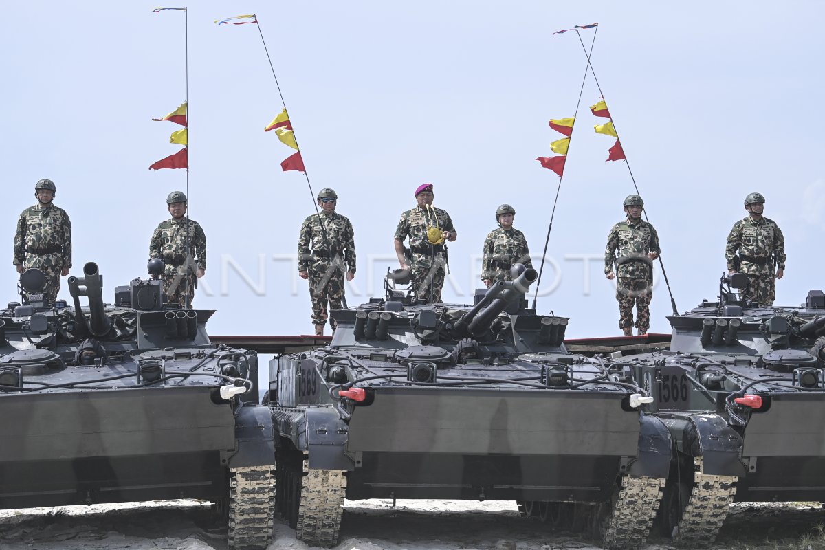 PENGANGKATAN WARGA KEHORMATAN KORPS MARINIR | ANTARA Foto