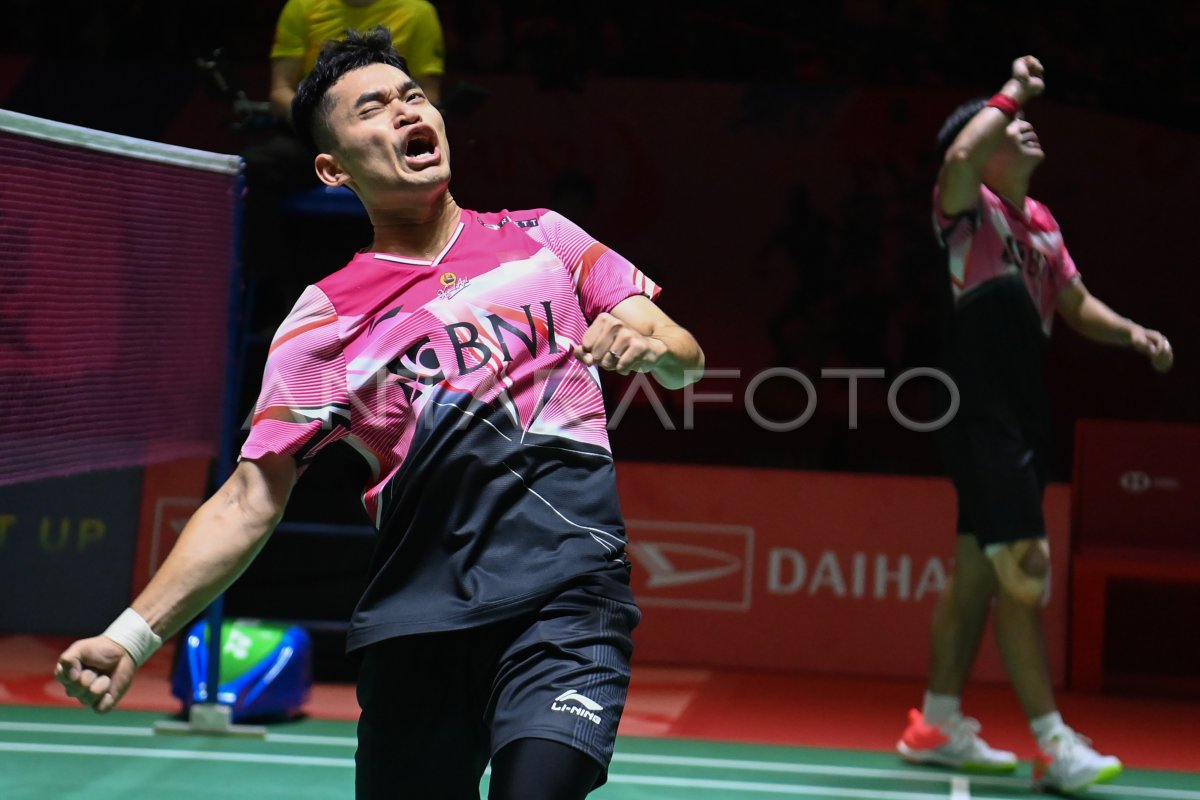 LEO/DANIEL JUARA GANDA PUTRA INDONESIA MASTERS 2023 | ANTARA Foto