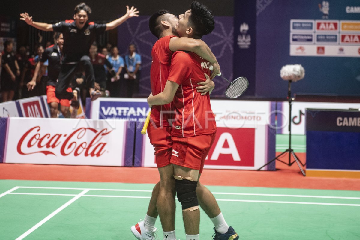 Indonesia Raih Emas Bulu Tangkis Beregu Putra Sea Games Antara Foto