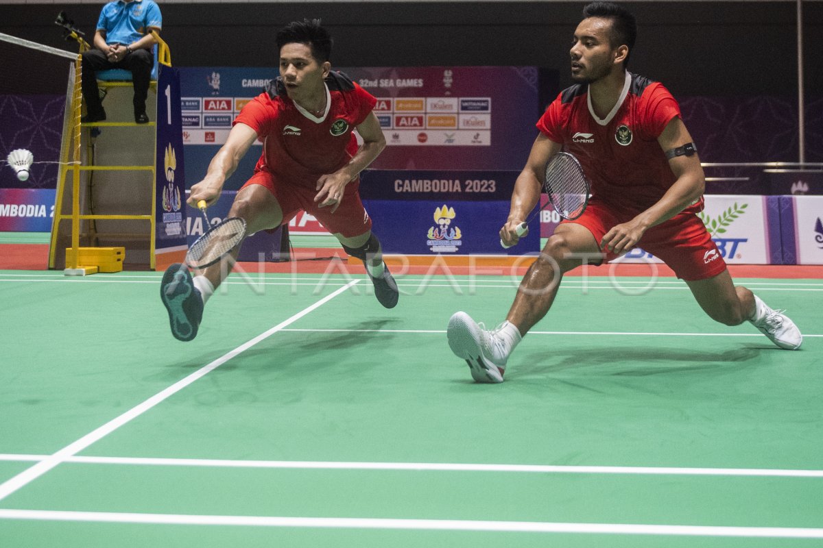 Ganda putra bulu tangkis Indonesia raih emas