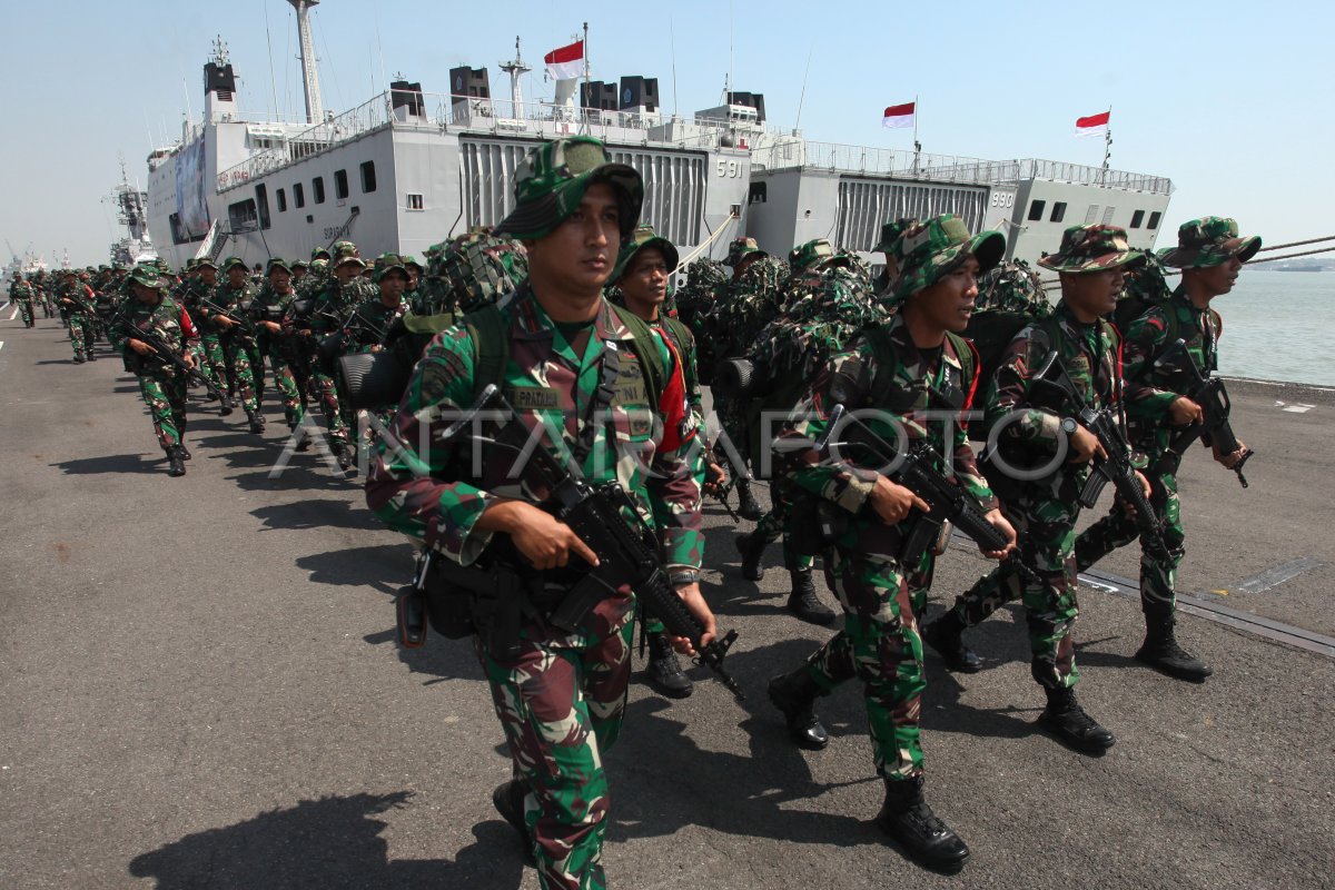 Apel Gelar Pasukan Latihan Gabungan TNI | ANTARA Foto