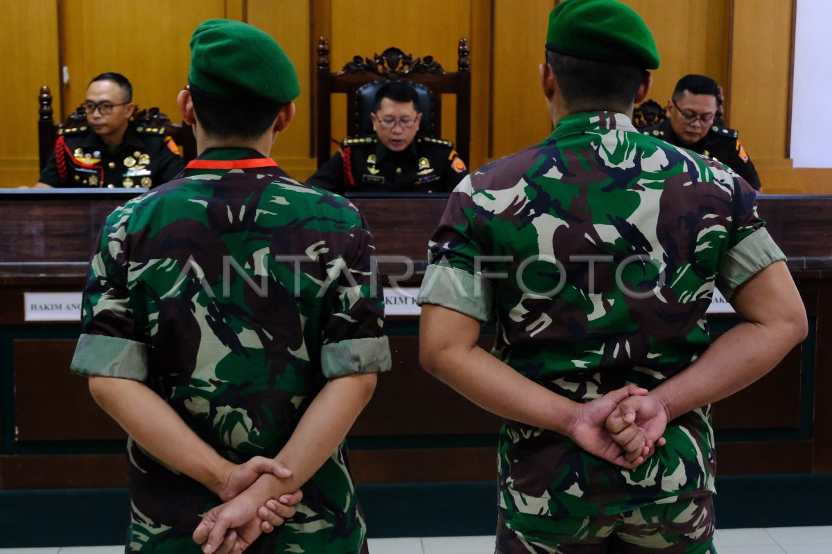 Sidang putusan kasus narkotika prajurit TNI AD | ANTARA Foto