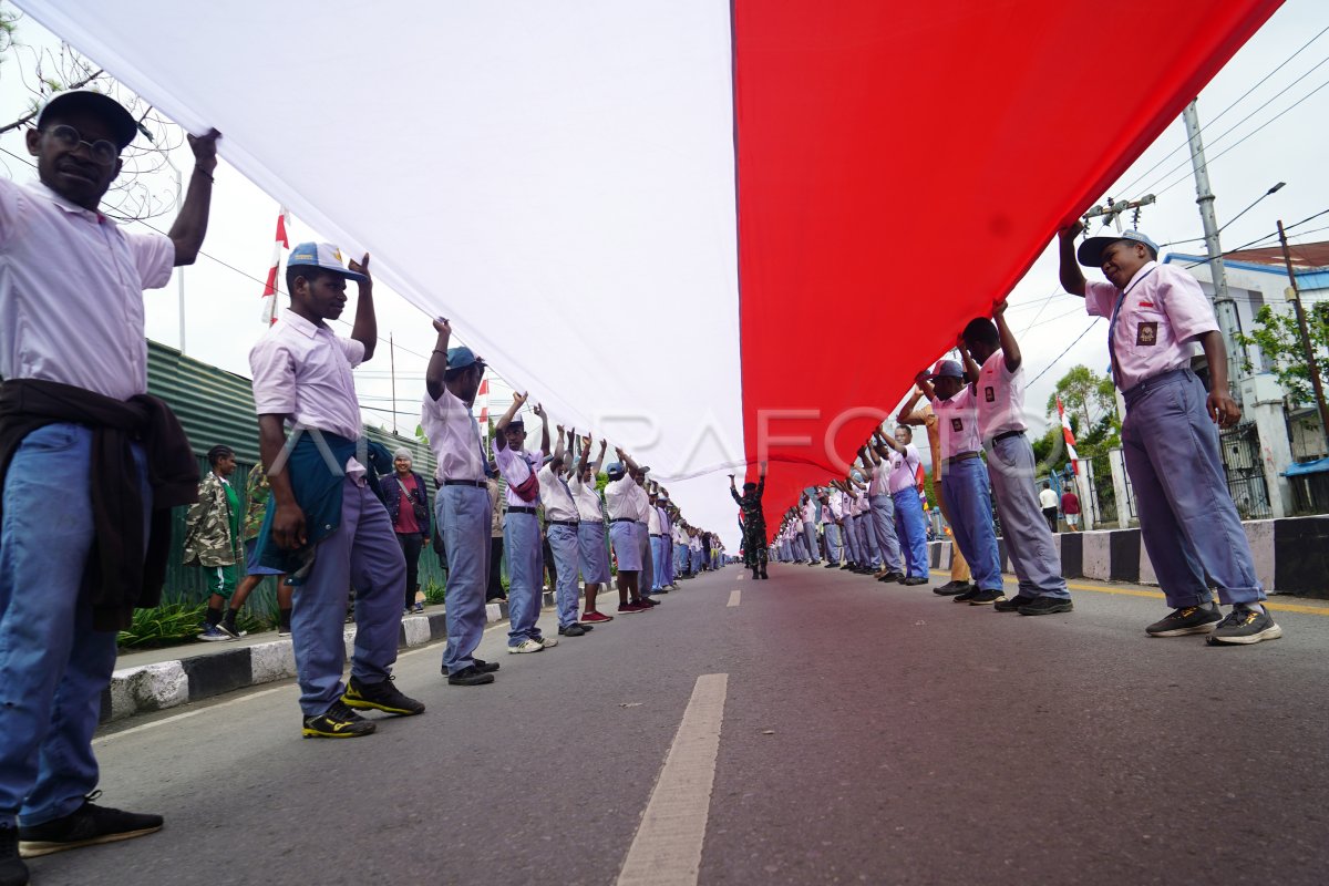 Pembentangan Bendera Merah Putih 2023 Meter Antara Foto