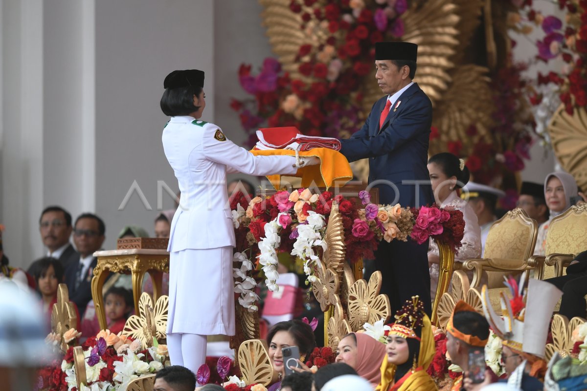 Upacara Penurunan Bendera Hut Ke 78 Ri Antara Foto 0863