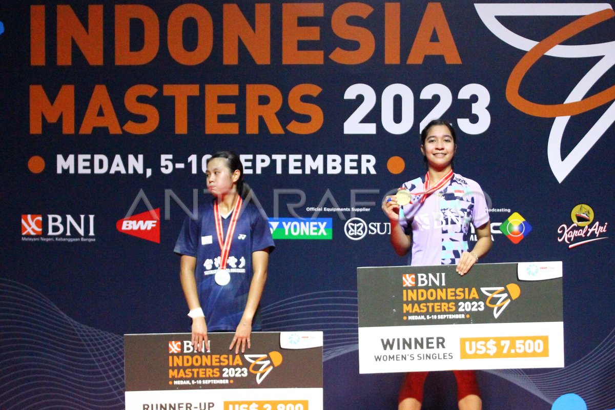 Ester Narumi juara tunggal putri BNI Indonesia Master I 2023 ANTARA Foto