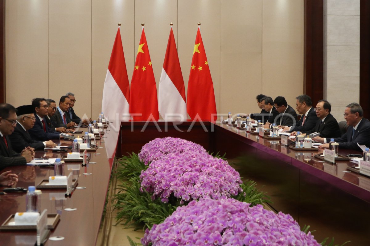 Wapres Ma'ruf Amin bertemu PM China Li Qiang