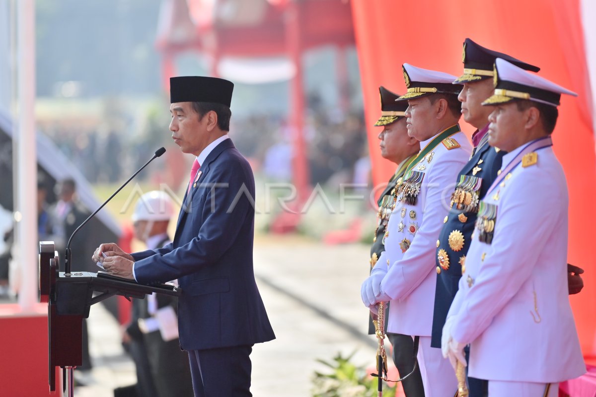 Upacara Peringatan Hut Ke 78 Tni Antara Foto