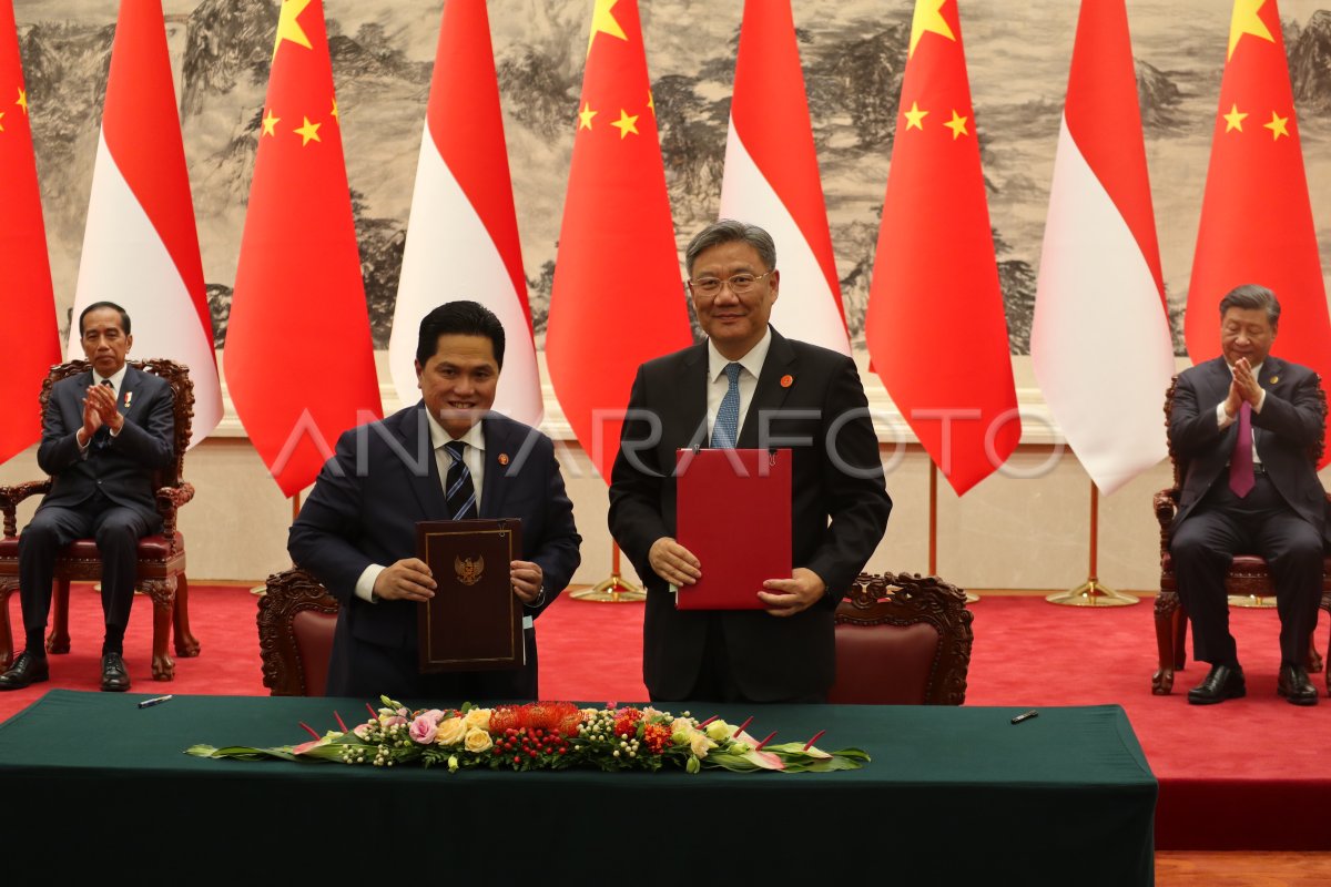 Penandatanganan Nota Kesepahaman Indonesia Dengan China | ANTARA Foto