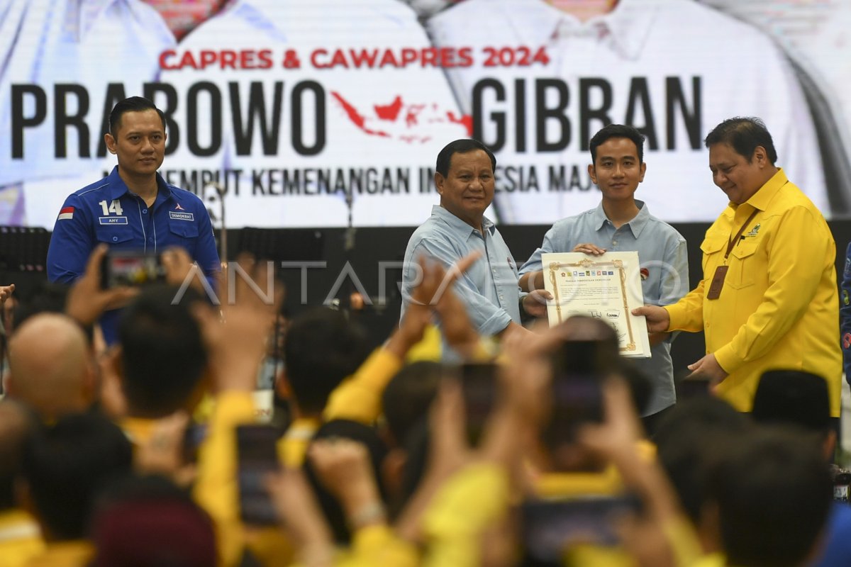 Deklarasi Prabowo-Gibran | ANTARA Foto