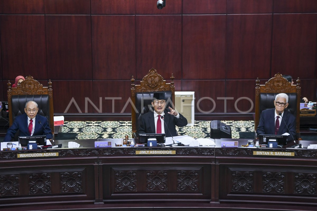 Mkmk Gelar Sidang Putusan Pelanggaran Etik Hakim Konstitusi Antara Foto 4485