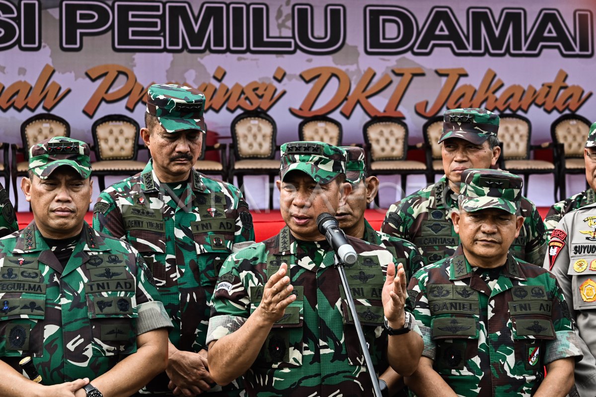 TNI AD Gelar Apel Pangamanan Pemilu 2024 Di Jakarta | ANTARA Foto