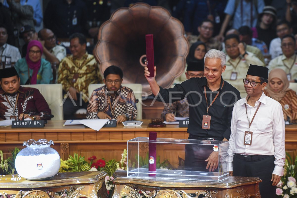 Penetapan Nomor Urut Pasangan Capres Dan Cawapres Pemilu 2024 | ANTARA Foto