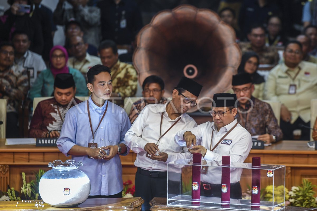 Penetapan Nomor Urut Pasangan Capres Dan Cawapres Pemilu 2024 Antara Foto