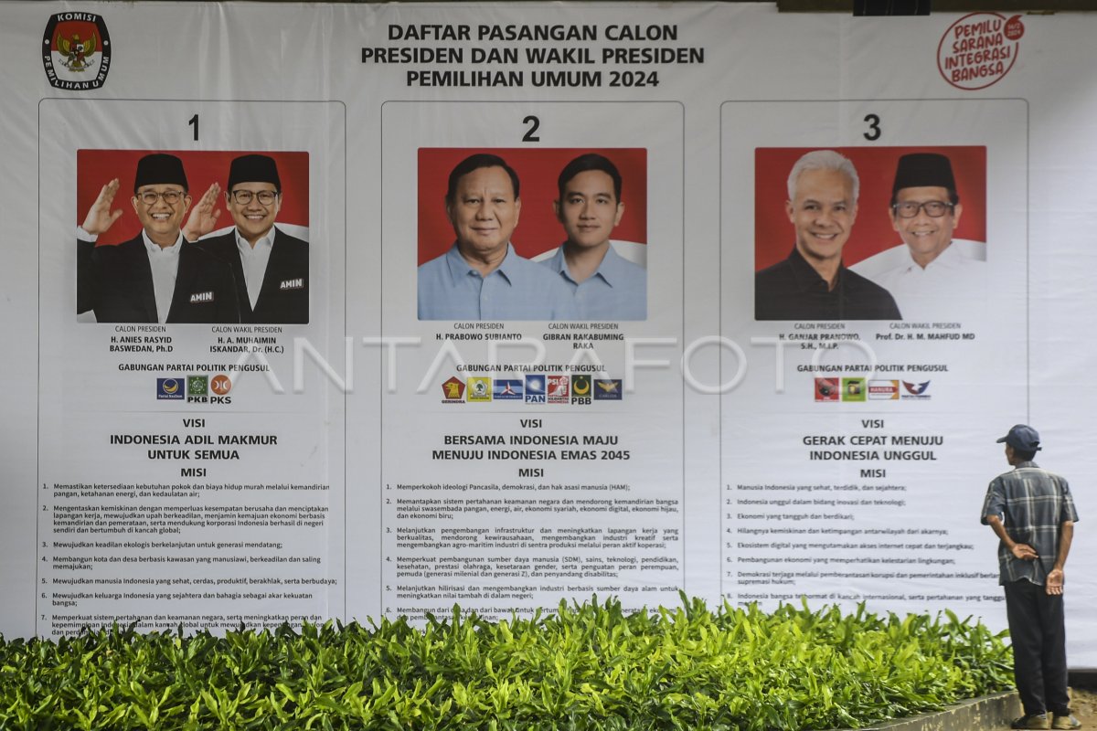 Baliho Sosialisasi Pilpres 2024 Antara Foto