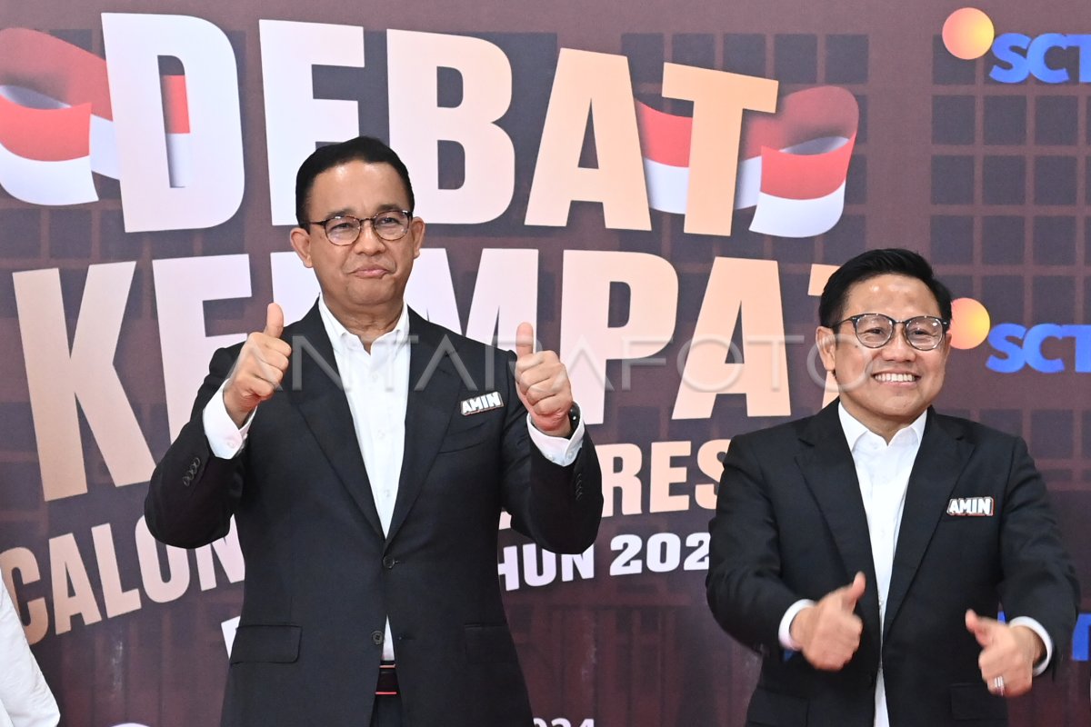 Debat Keempat Pilpres 2024 | ANTARA Foto