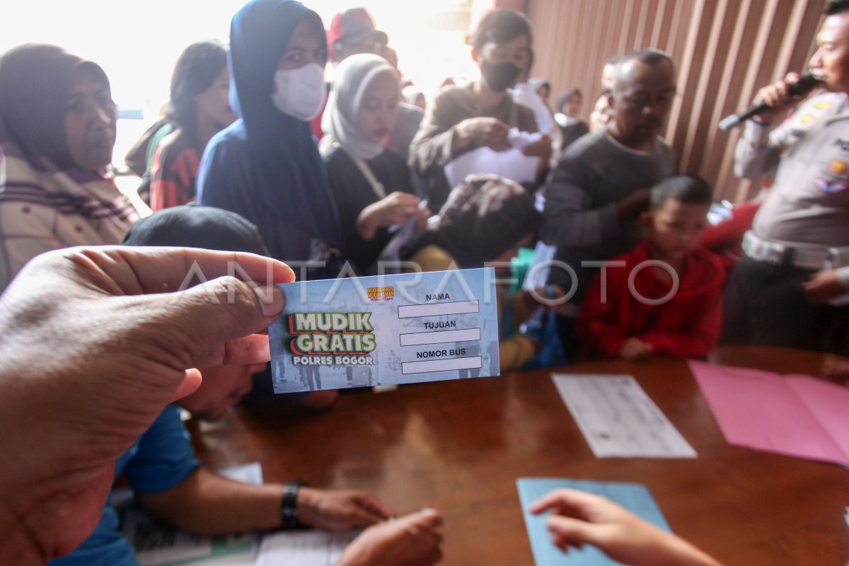 Pendaftaran mudik gratis di Kabupaten Bogor ANTARA Foto Pendaftaran mudik gratis di Kabupaten Bogor ANTARA Foto
