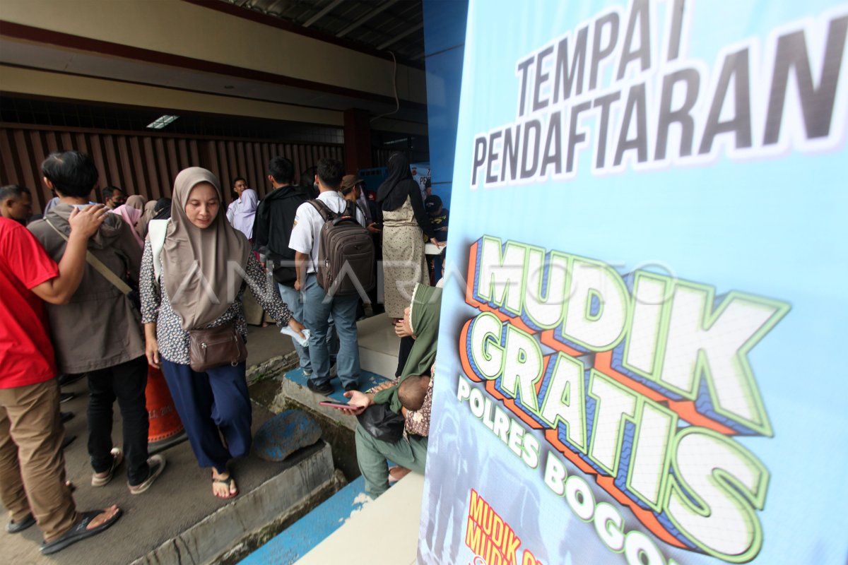 Pendaftaran mudik gratis di Kabupaten Bogor ANTARA Foto Pendaftaran mudik gratis di Kabupaten Bogor ANTARA Foto