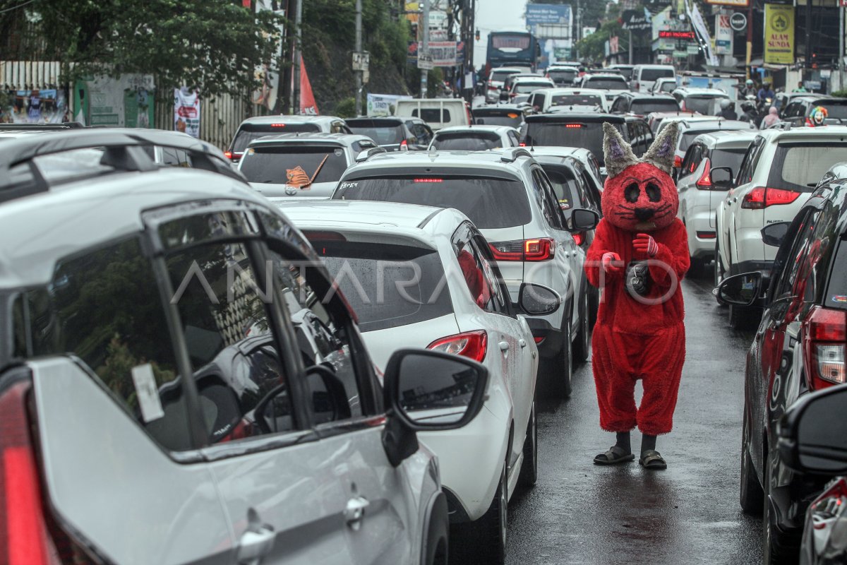 Kepadatan Kendaraan Jalur Wisata Puncak Bogor Saat Libur Panjang ...