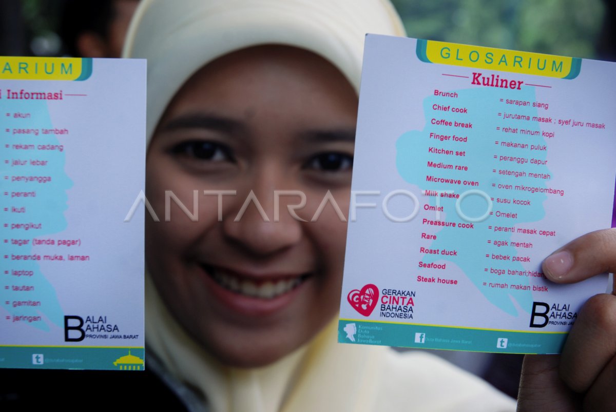 CINTA BAHASA INDONESIA ANTARA Foto