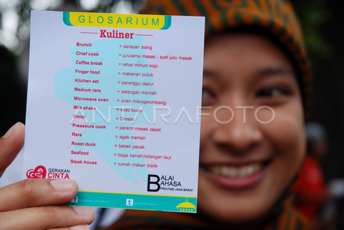 CINTA BAHASA INDONESIA ANTARA Foto