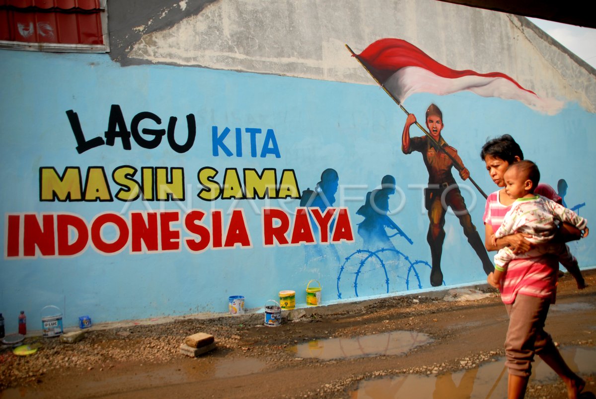 MURAL HARI KEMERDEKAAN INDONESIA | ANTARA Foto