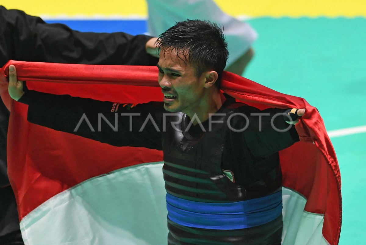 FINAL PENCAK SILAT KELAS B PUTRA INDONESIA VS MALAYSIA | ANTARA Foto