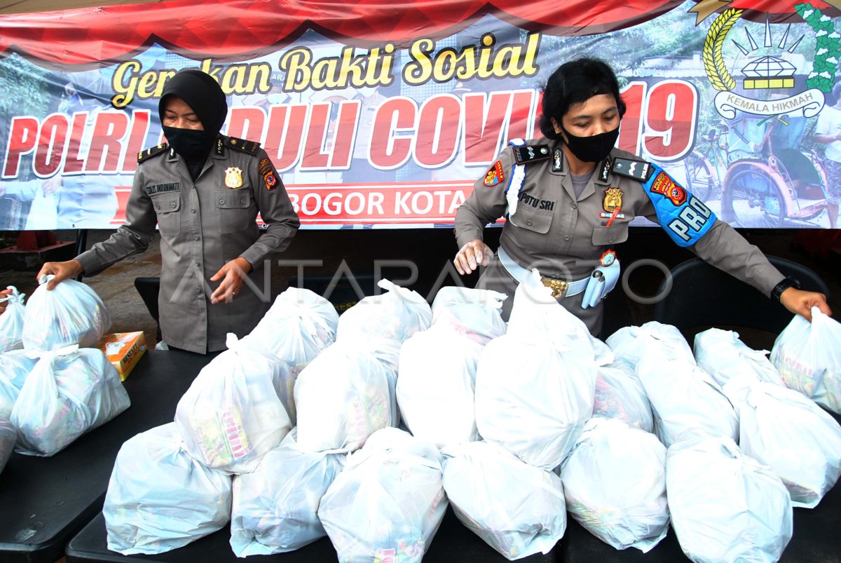 GERAKAN BAKTI SOSIAL POLRI PEDULI COVID ANTARA Foto