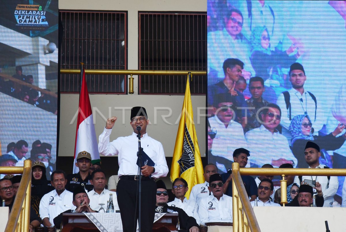 Anies Baswedan Hadiri Deklarasi Pemilu Damai PSHT | ANTARA Foto