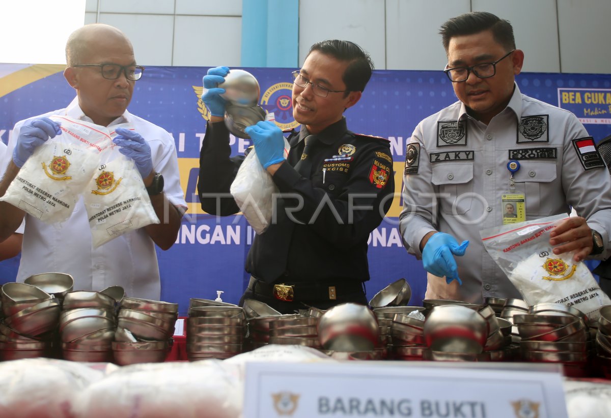 Penegahan peyelundupan sabu dalam mangkok