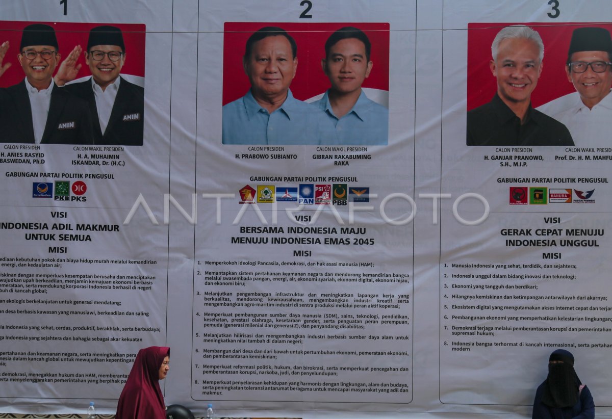 Baliho Sosialisasi Pilpres 2024 Di Ternate | ANTARA Foto