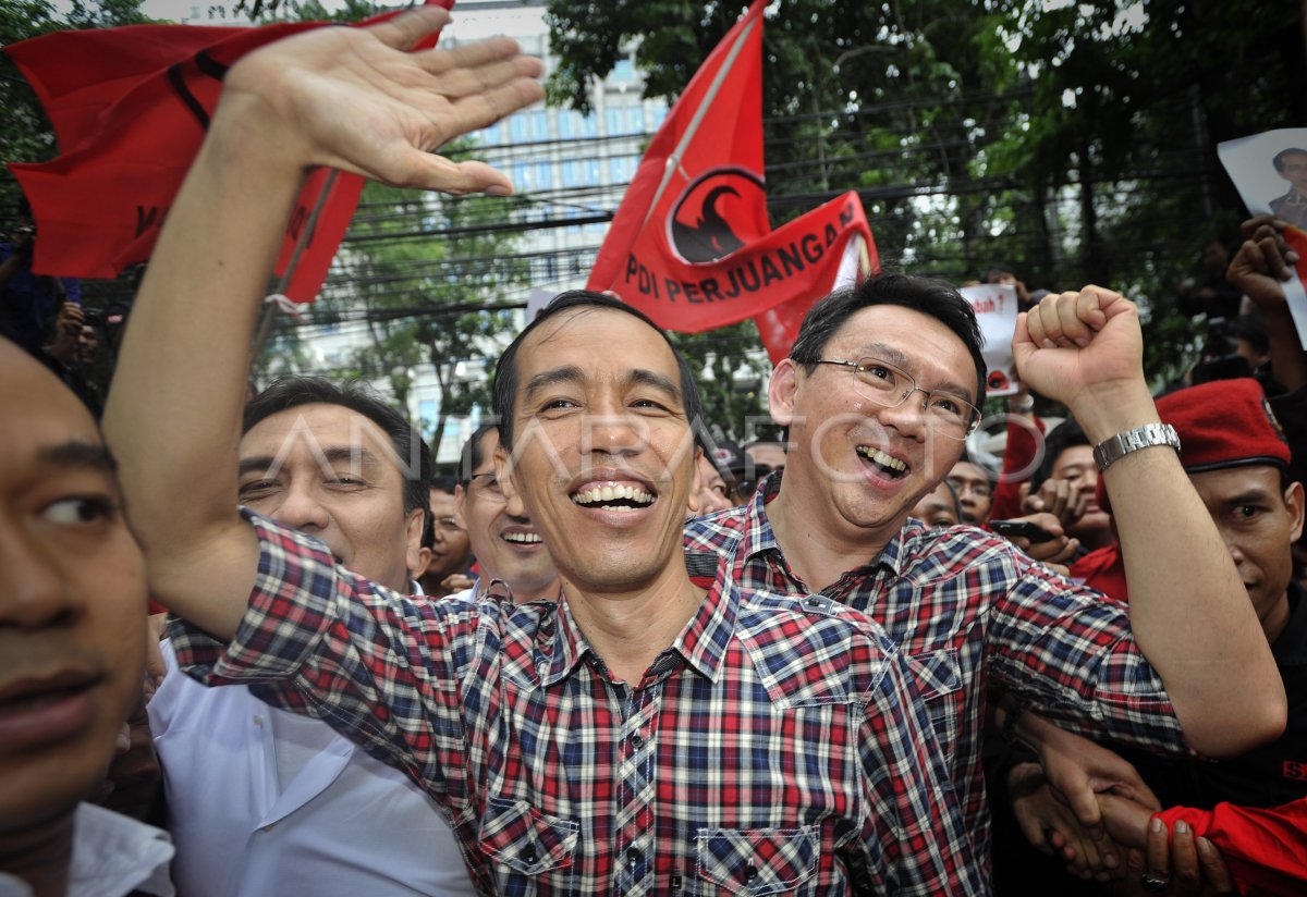 Jokowi Ahok Daftar Kpud Antara Foto