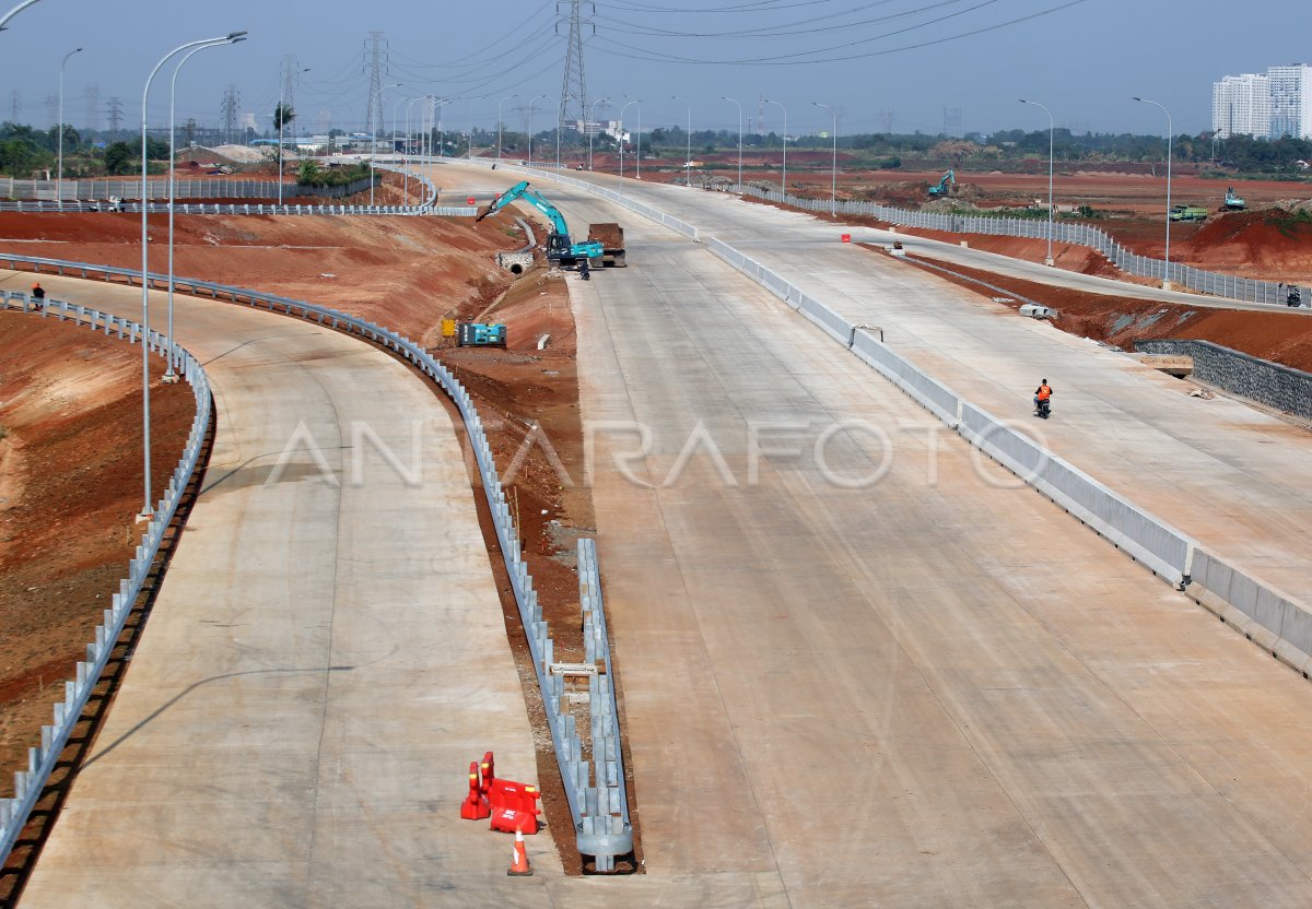 Progres Pembangunan Tol Serbaraja Seksi 1B | ANTARA Foto