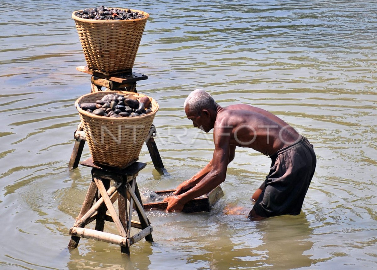 PENAMBANG BATU KALI | ANTARA Foto