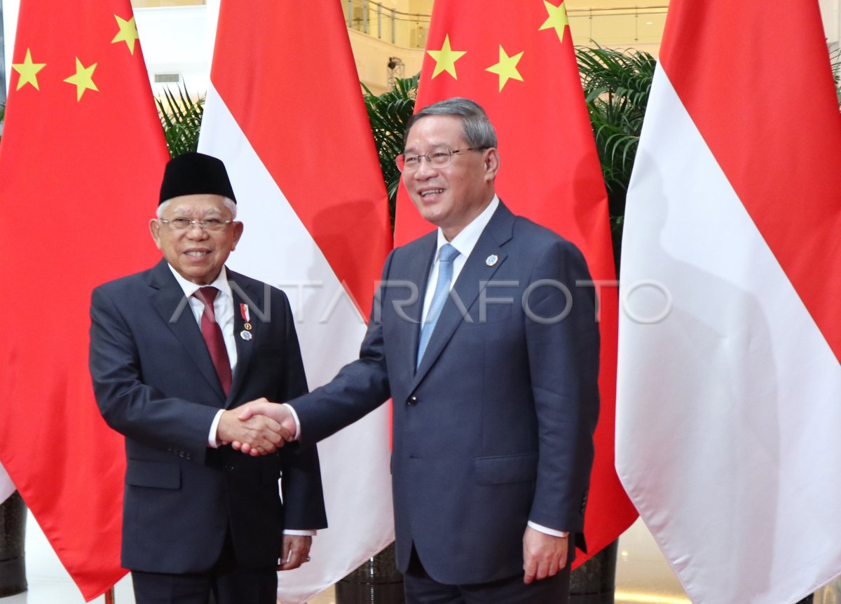 Wapres Ma'ruf Amin bertemu PM China Li Qiang